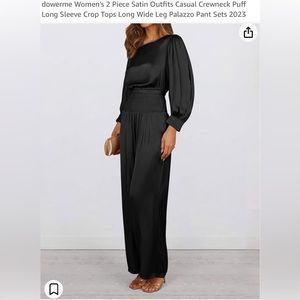 Women’s @ Piece Satin Top and Pants Set